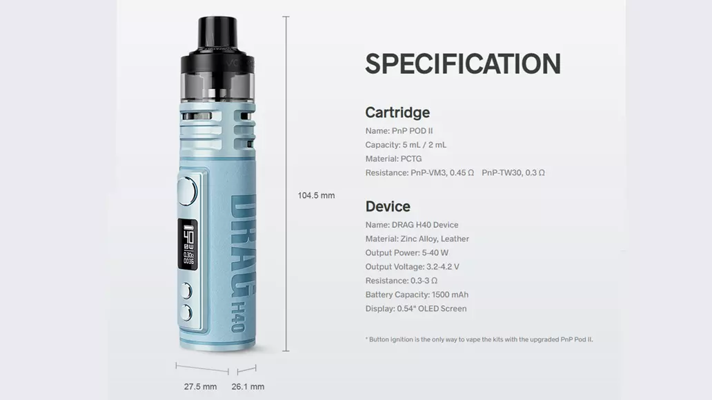 Voopoo Drag H40: Full User Manual and Instructions