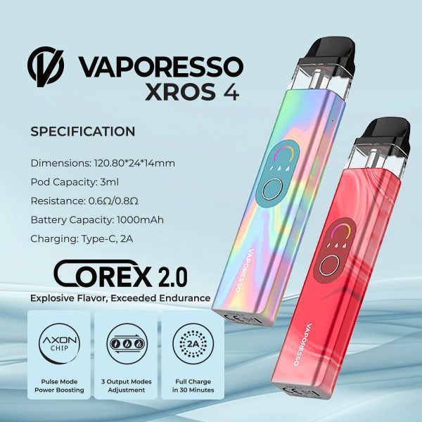 Experience Enhanced Vaping with XROS 4 Corex 2 Pods