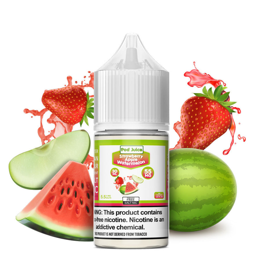 Pod Juice Strawberry Apple Watermelon (Simple Fruity Taste For All Day Vaping)