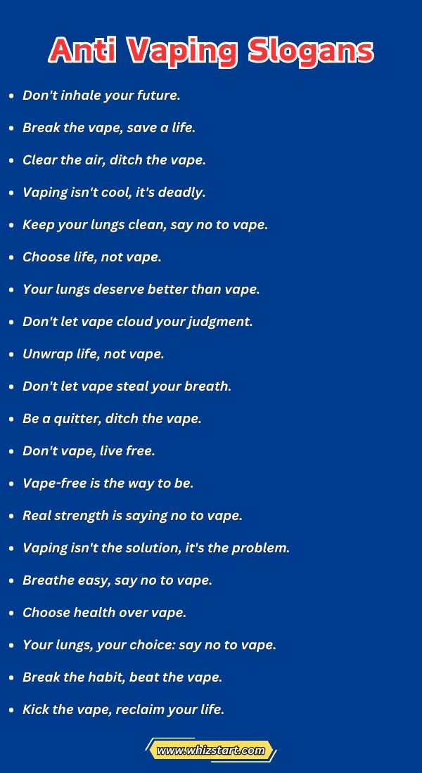 Best Anti Vaping Slogans And Posters: How To Create A Powerful Message