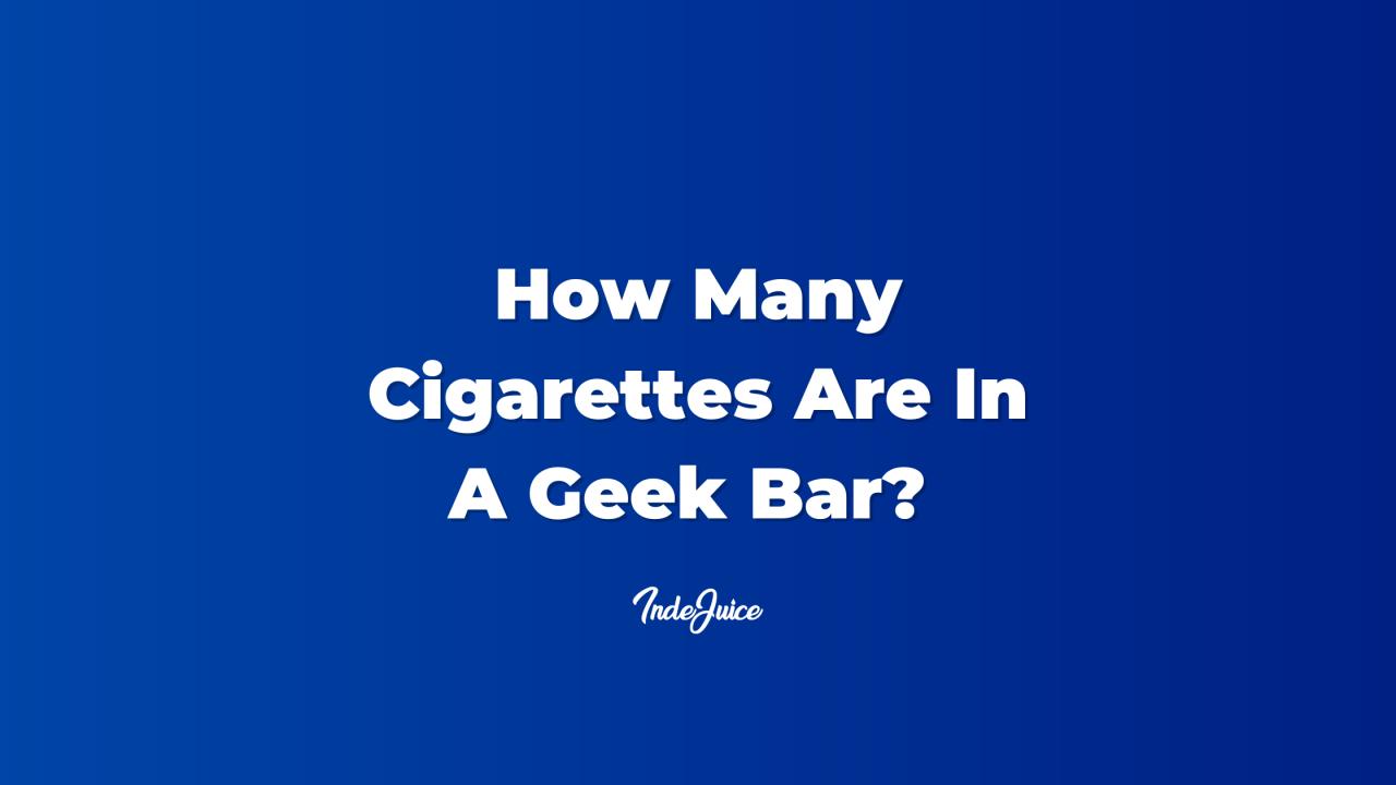 How Many Cigarettes Is a Geek Bar? A Simple Guide for Users!