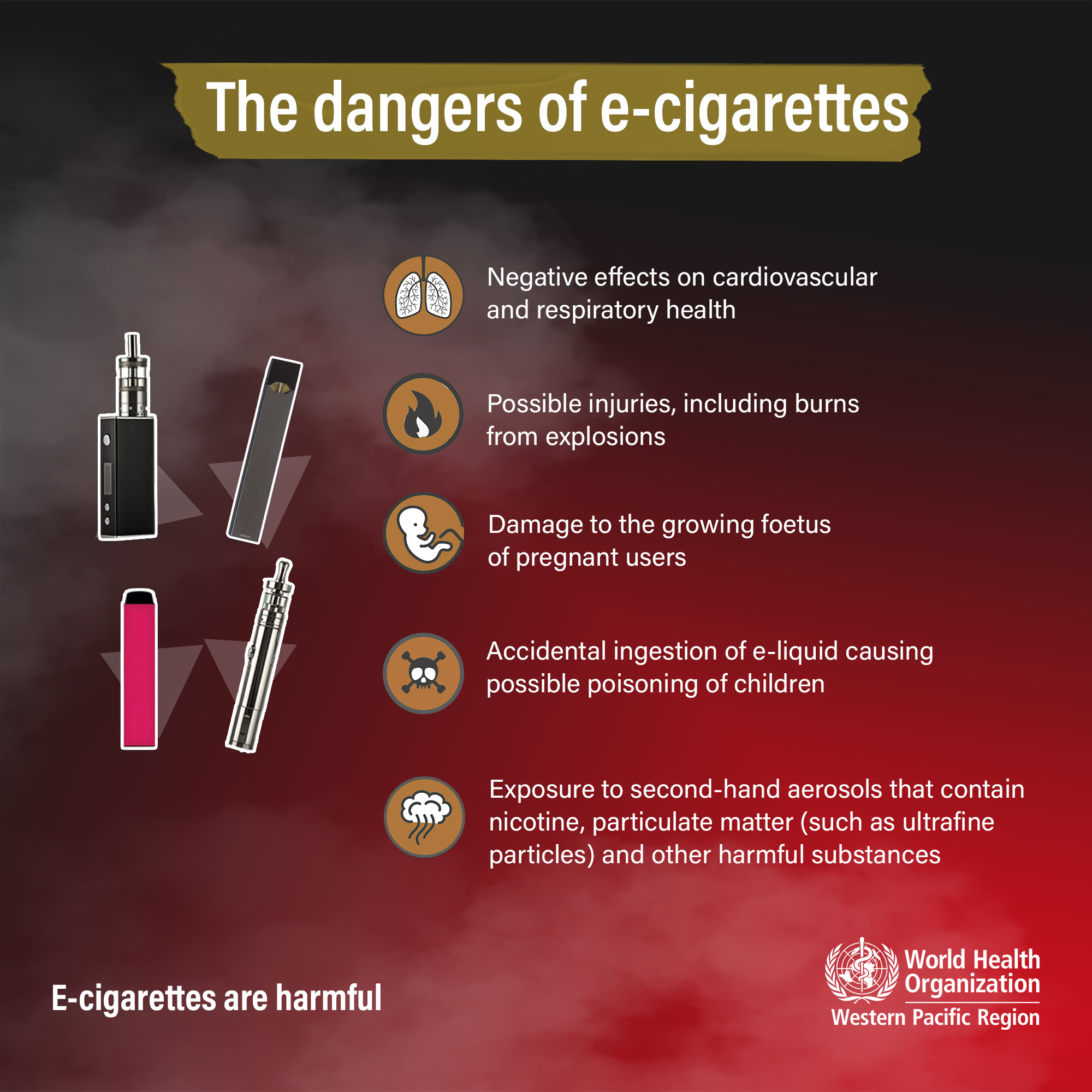 What electronic cigarette dangers and side effects to watch for? Here's a list of major concerns.