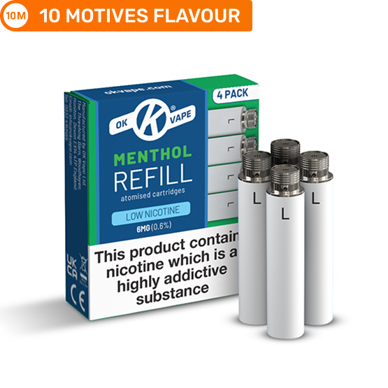 Looking for Vape Refills? Try 10 Motives Menthol 5 Pack Cartridges!