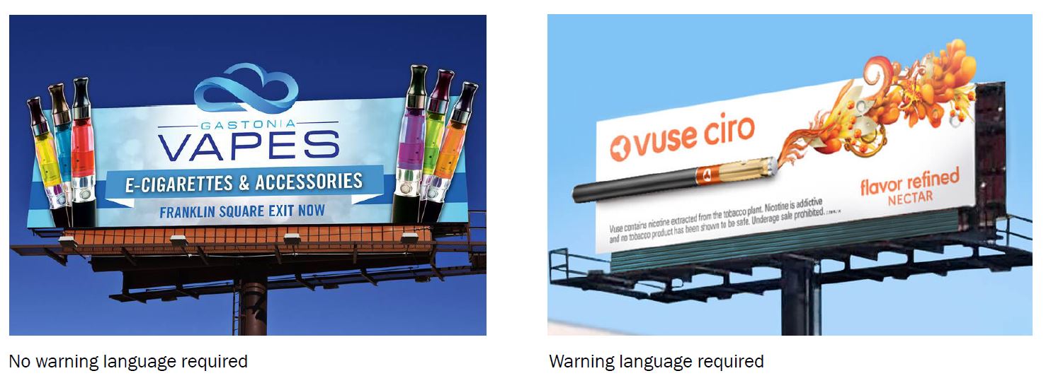 advertising regulations for electronic cigarettes